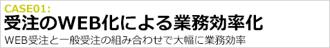 導入事例（ソリューション）　受注のWEB化による業務効率化