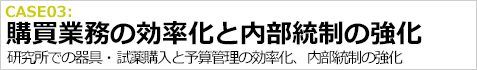 導入事例（ソリューション）　購買業務の効率化と内部統制の強化